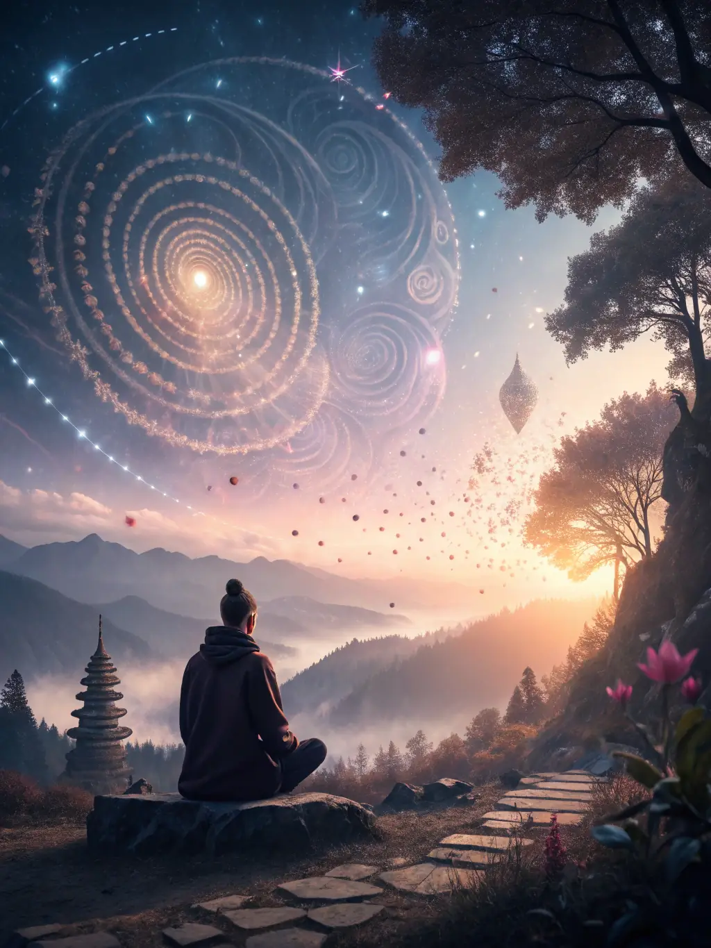 A visually striking image for a Psytrance event, with psychedelic patterns and a trance-inducing atmosphere.